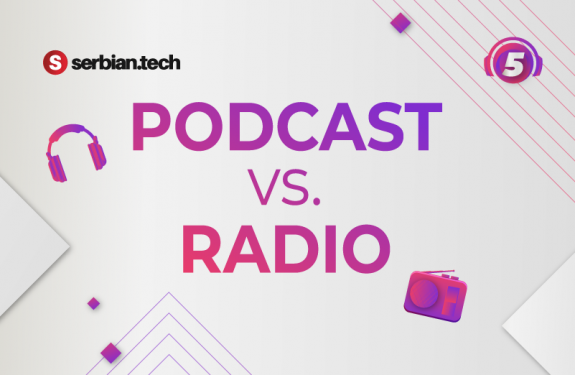 Podcast vs radio featured artwork